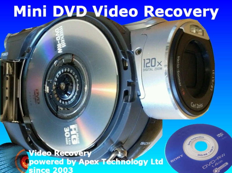 Mini DVD Discs Video Recovery for Camcorder and Handycam.