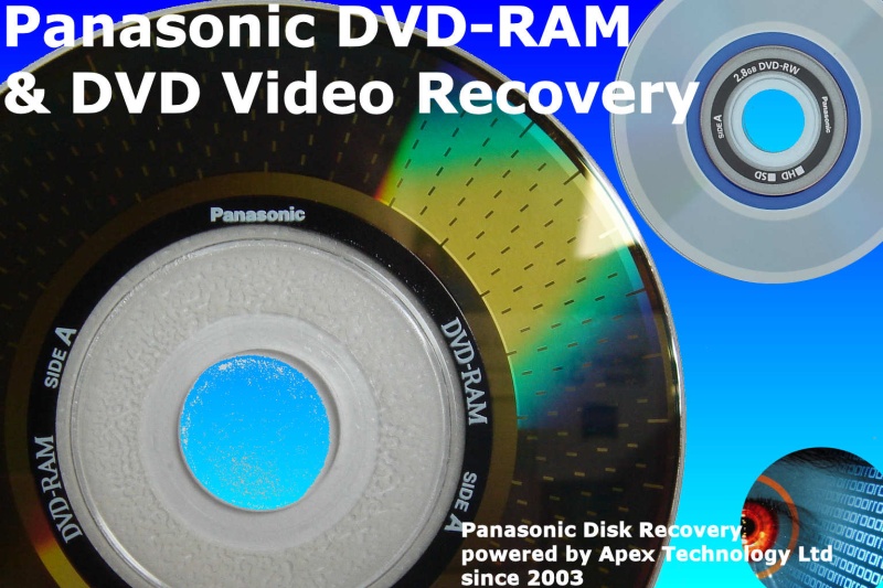 Panasonic DVDRAM corrupt disk video recovery conversion to DVD.
