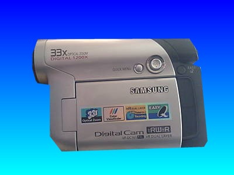 A Samsung DVD camcorder model number VP-DC161 that recorded video to a Maxell mini DVD-RW disc. The owner could not finalize the disc so they needed the footage recovering.