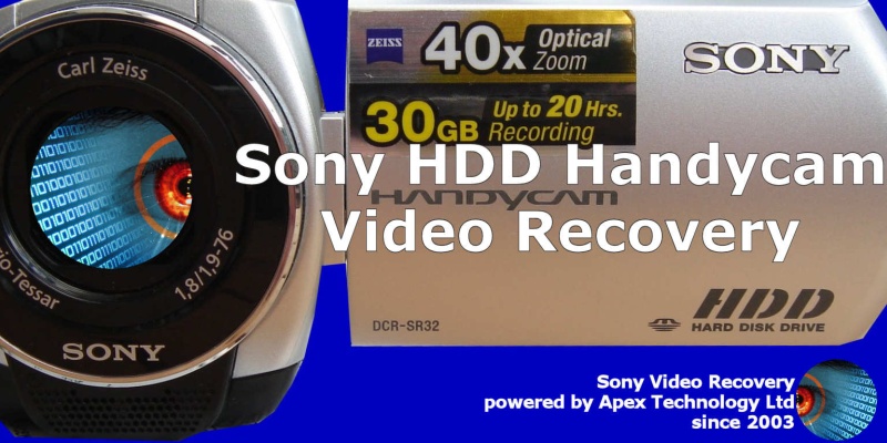 Recovering video from Sony Handycam error E:20:00 E:31:00 E:61:00 E:61:10 E:61:11 E:62:00 DCR HDR HDD Hard Disc Error Deleted clips Formatted Format Drive