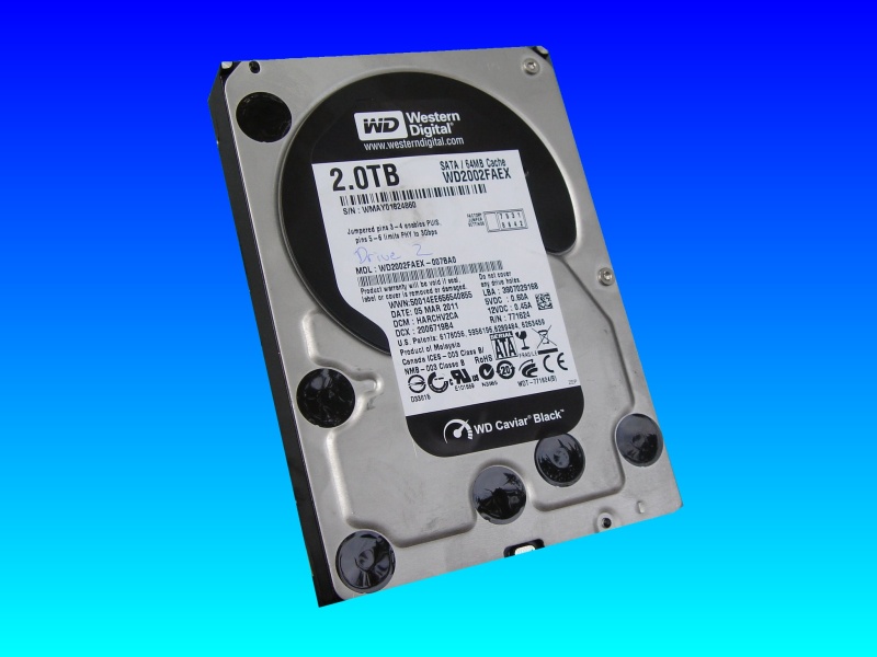 A Western Digital internal hard drive used in video recorders and computers that was sent to us to recover the video clips. Due to videos having been deleted and then the drive re-used over the years, the video scenens were fragmented across the drive, hwoeevr we can usually take the pieces and re-join them to make the completed video.