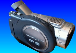 A Sony mini DVD Handycam - DCR-DVD404E in for video recovery.