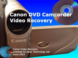 Canon DVD Camcorder video recovery