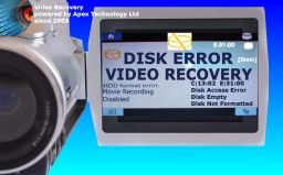 Disk Error Message Video Recovery from DVD Disks and Hard Drive Camcorder or Handycam.