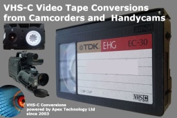 VHS-C Camcorder Tape Cassette Transfer